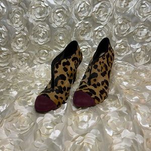 Jessica Simpson Cap-Toe Leopard Print Booties